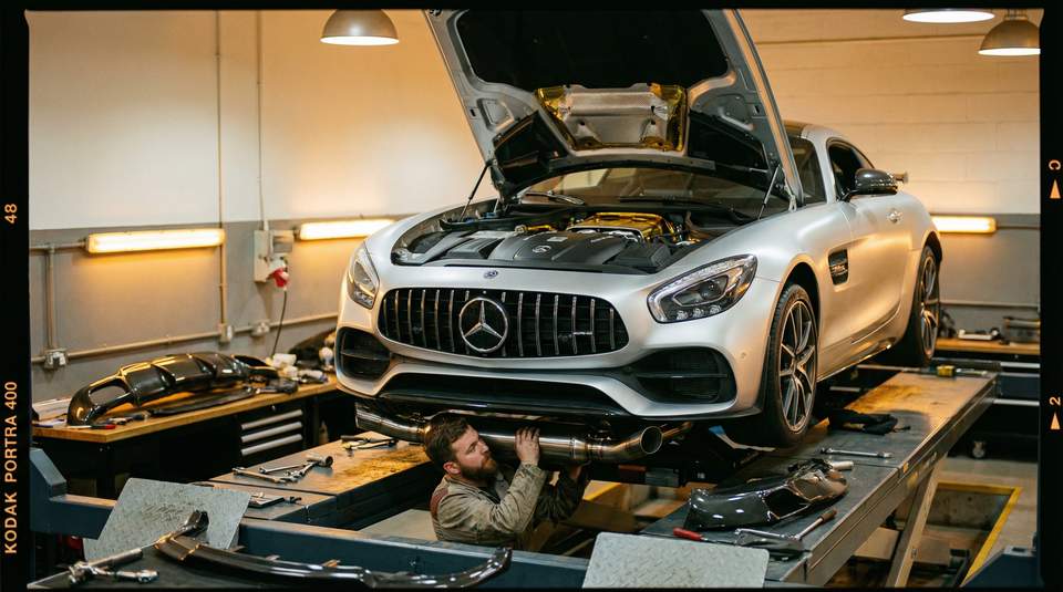 国产视频：奔驰AMG排气改装视频